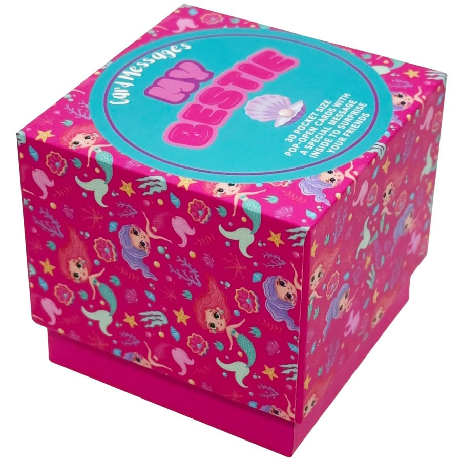My Bestie Pop-Open Cards mermaid gift box, closed